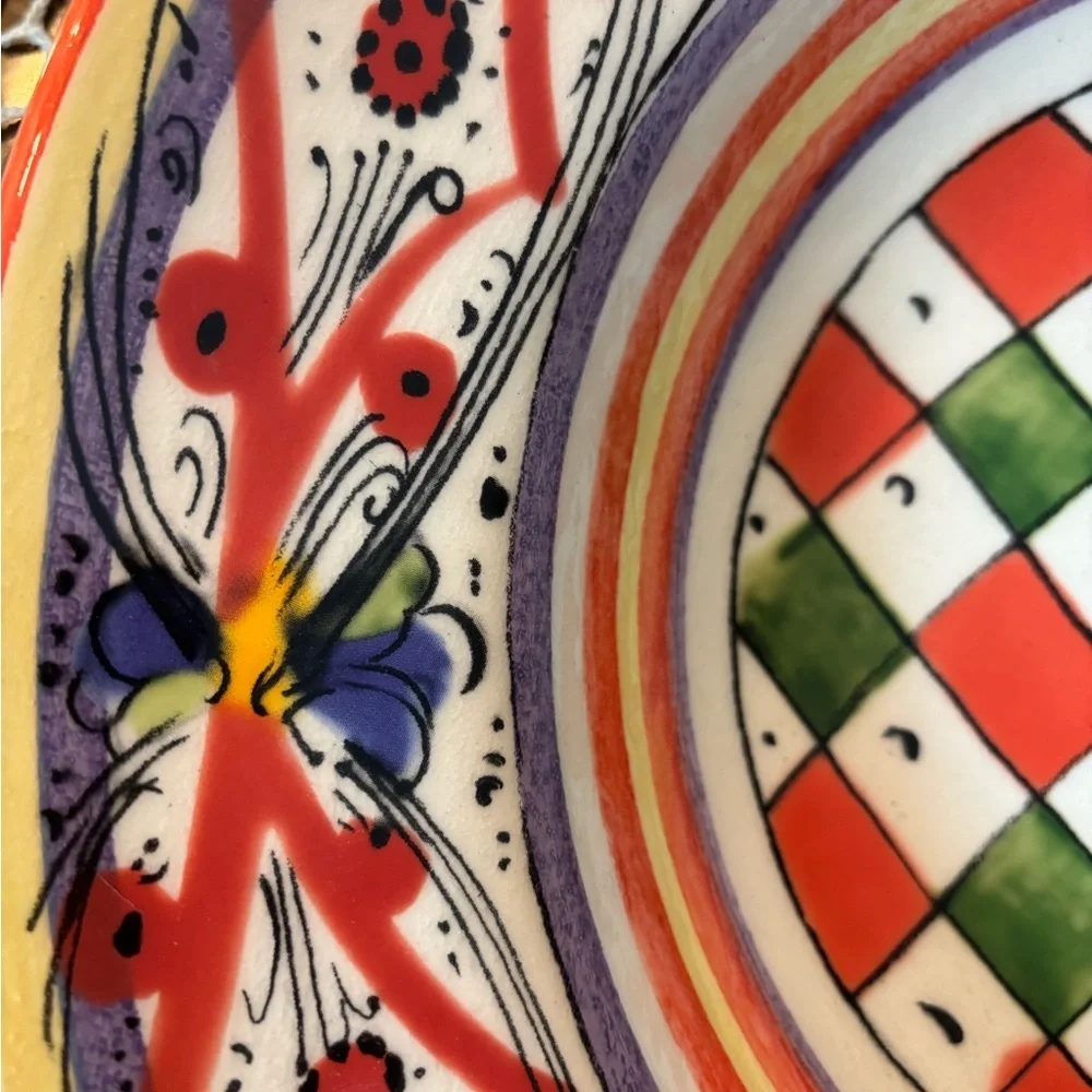 Williams-Sonoma Luca Handpainted XL Pasta Serving Bowl Made in Deruta Italy